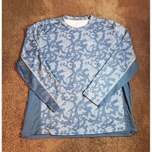HUK Shirt Mens XXL Icon X Tide Change Long Sleeve Fishing Camo Blue  Breathable